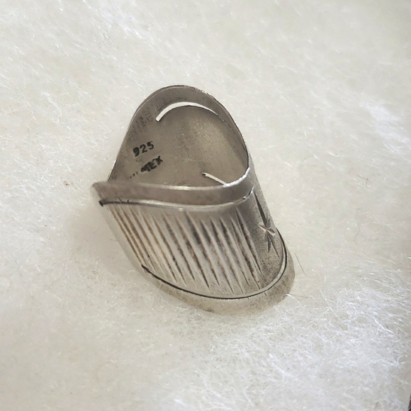 Rare VINTAGE MEXICAN STERLING SILVER 🇲🇽 925 ART DECO RING Star - Picture 3 of 5
